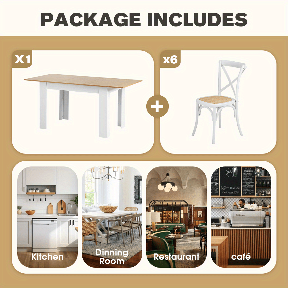 Dining Table Set for 6