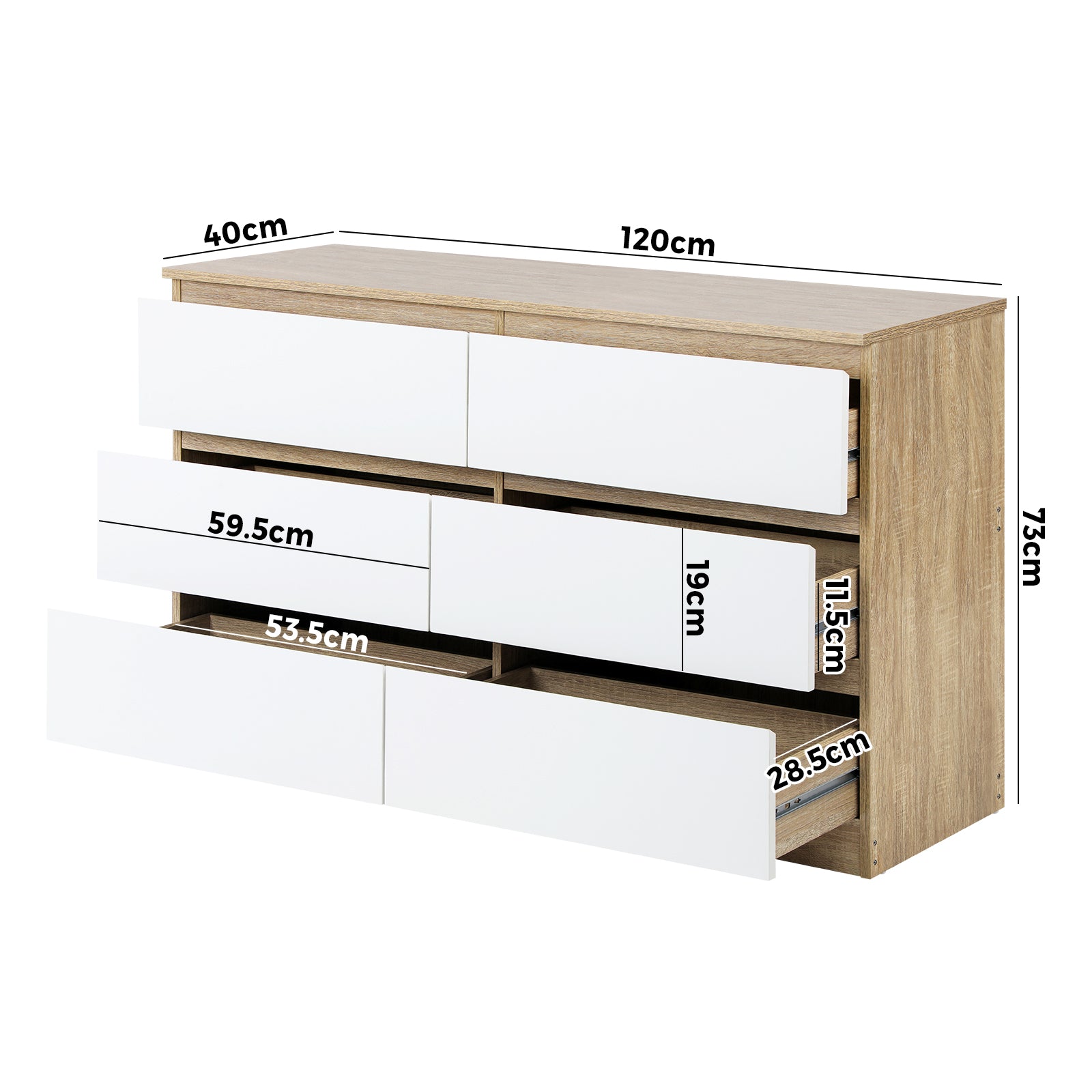 Modern 6-Drawer Dresser