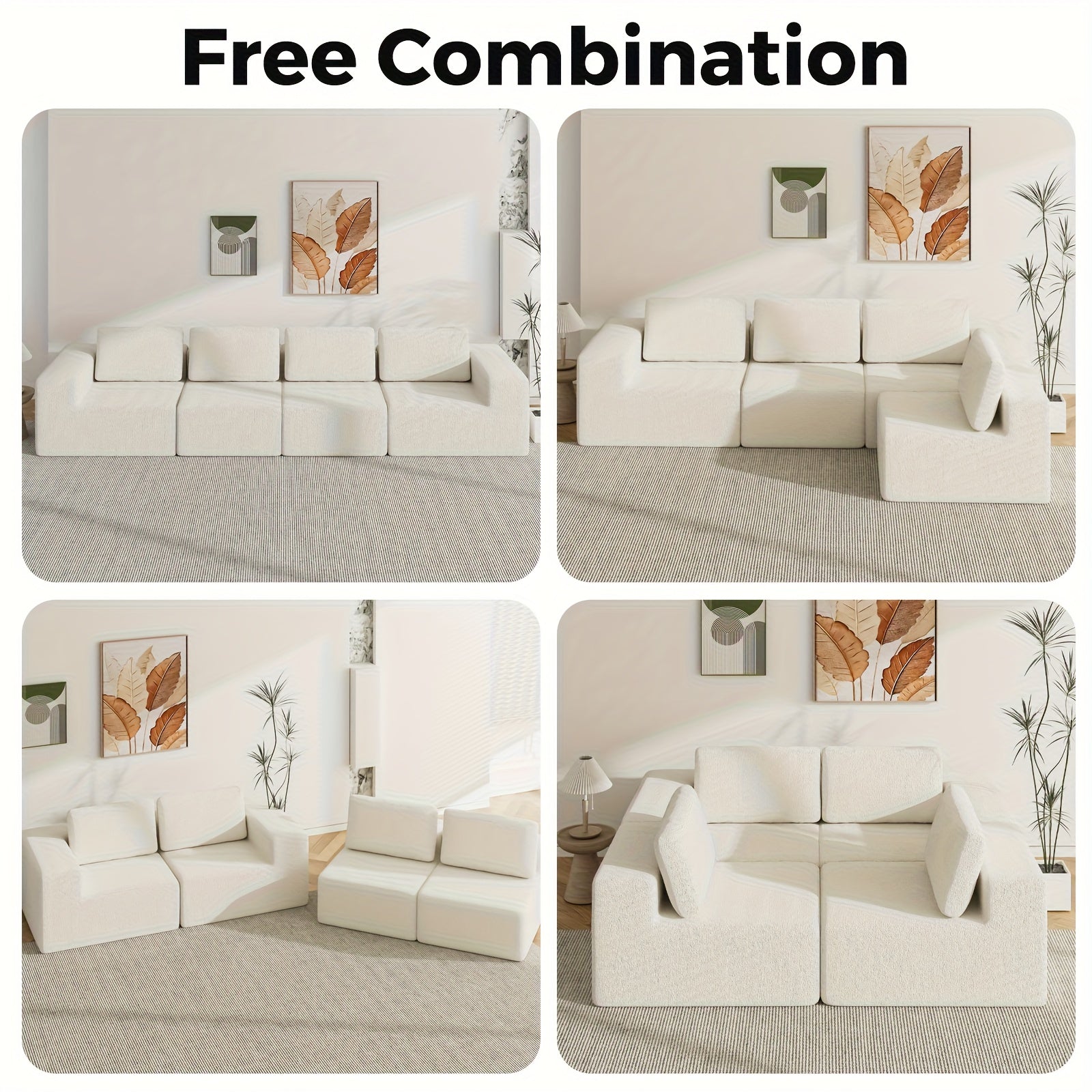 Modular 4-Seater Sofa Lounge