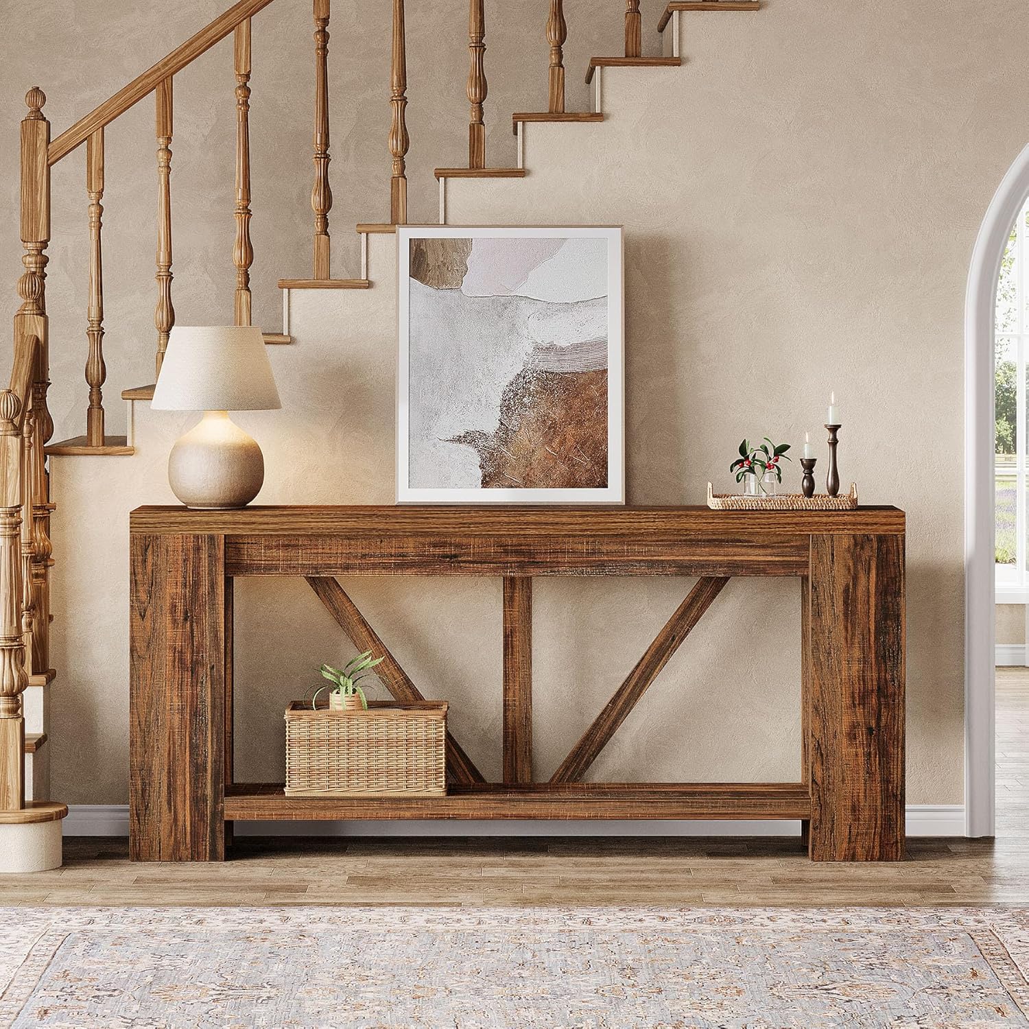 Farmhouse Narrow Long Console Table