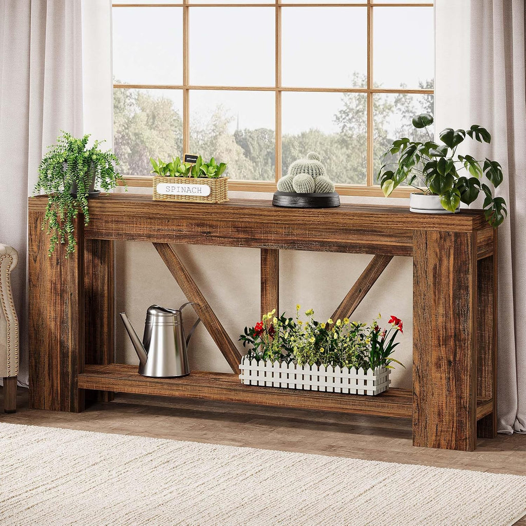 Farmhouse Narrow Long Console Table
