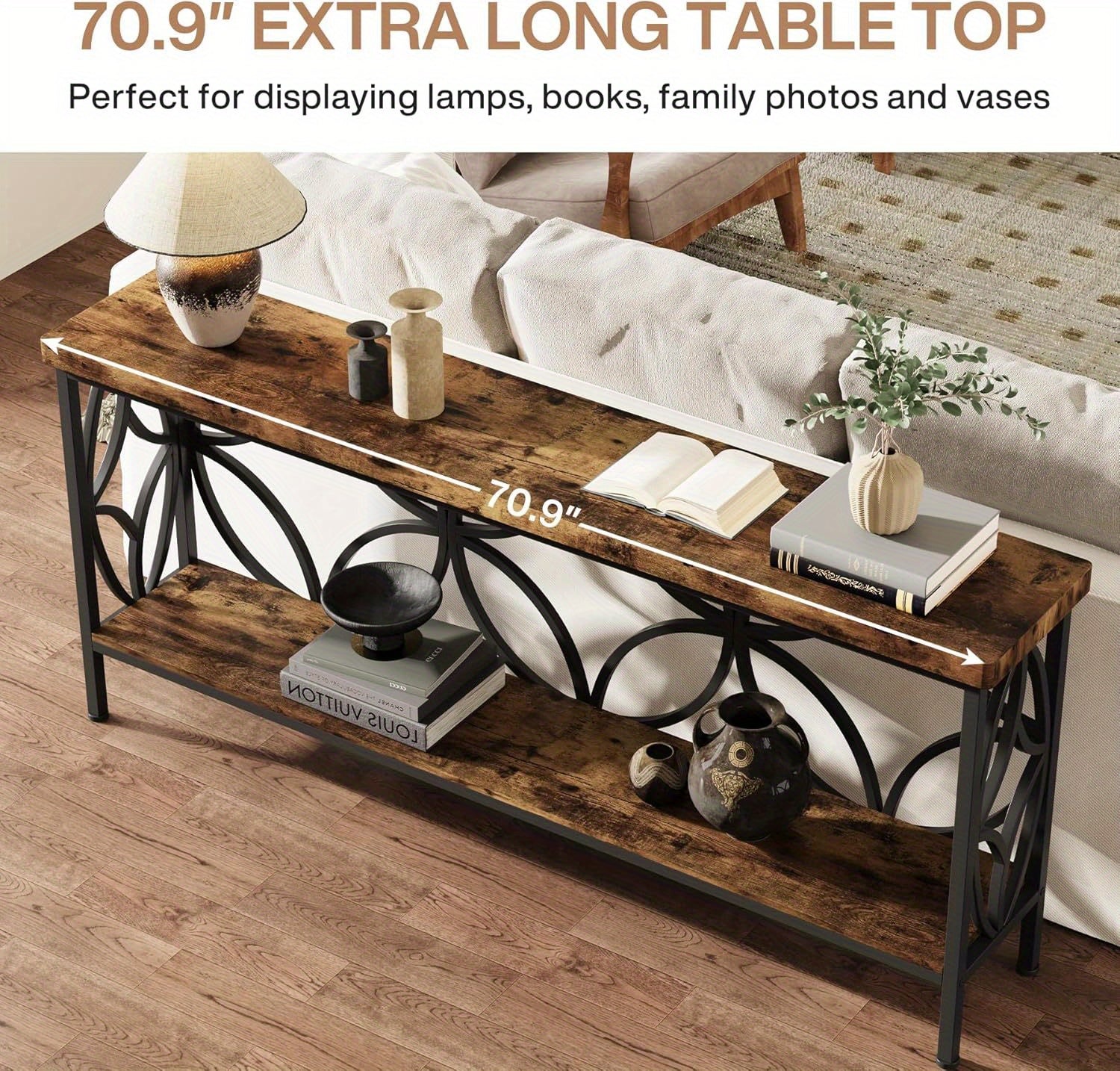Industrial Long Skinny Console Table