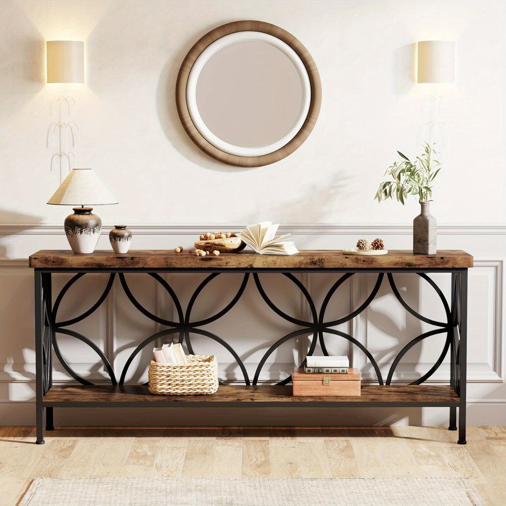 Industrial Long Skinny Console Table