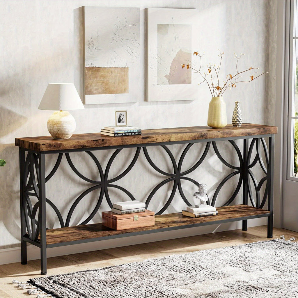 Industrial Long Skinny Console Table