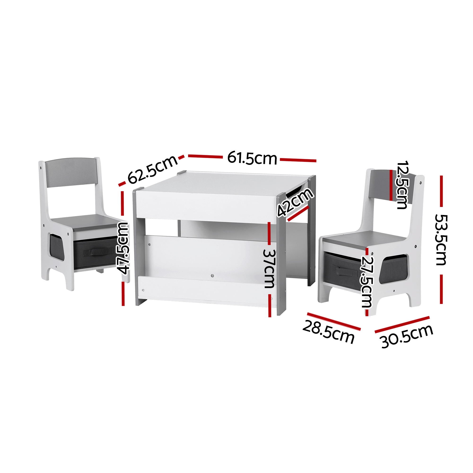 4-in-1 Multifunctional Kids Table and Chair Set