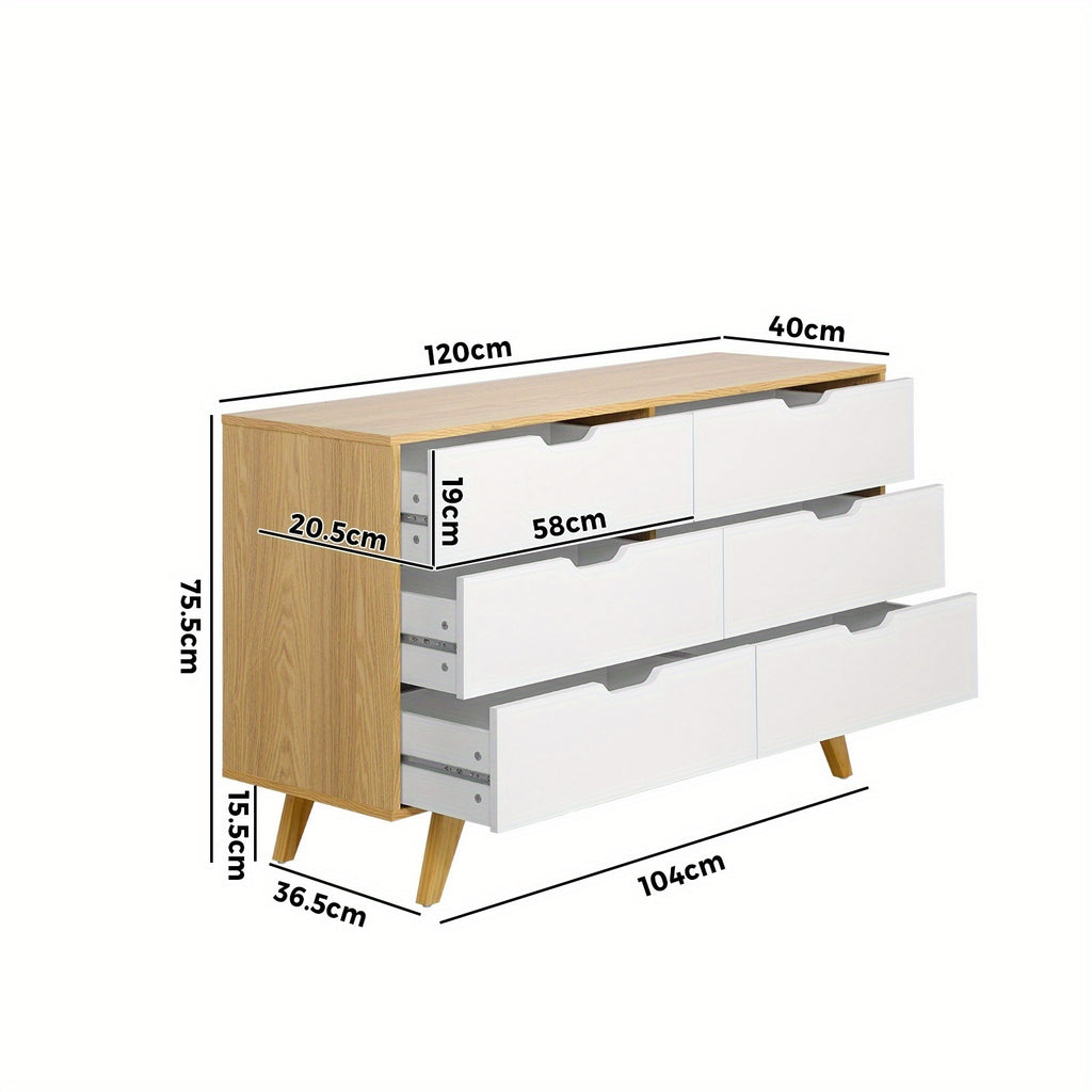 6-Drawer Lowboy Dresser