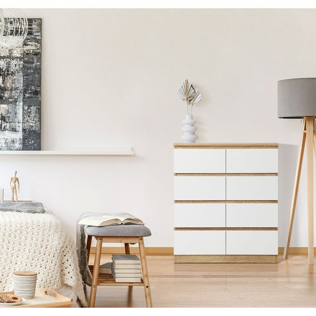 8-Drawer Modern Tallboy Dresser