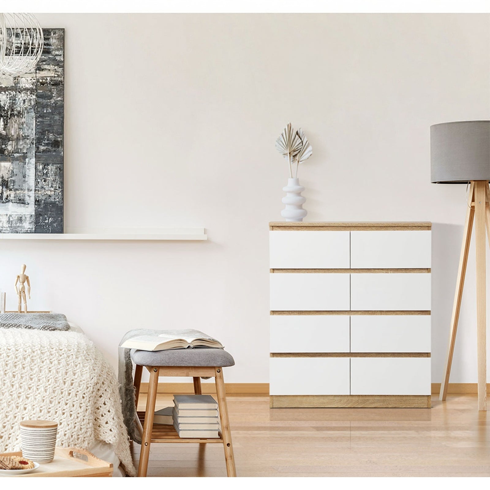 8-Drawer Modern Tallboy Dresser