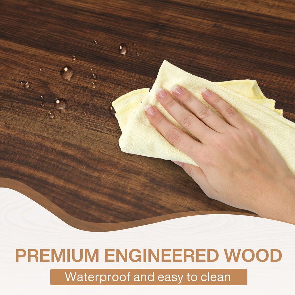 Wooden Farmhouse Rectangular Dining Table - Black