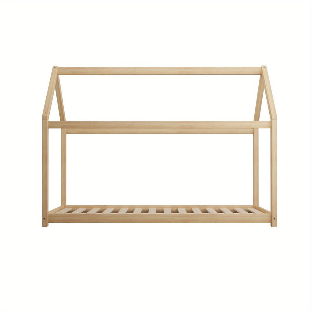 Kids Natural Wooden Bed Frame