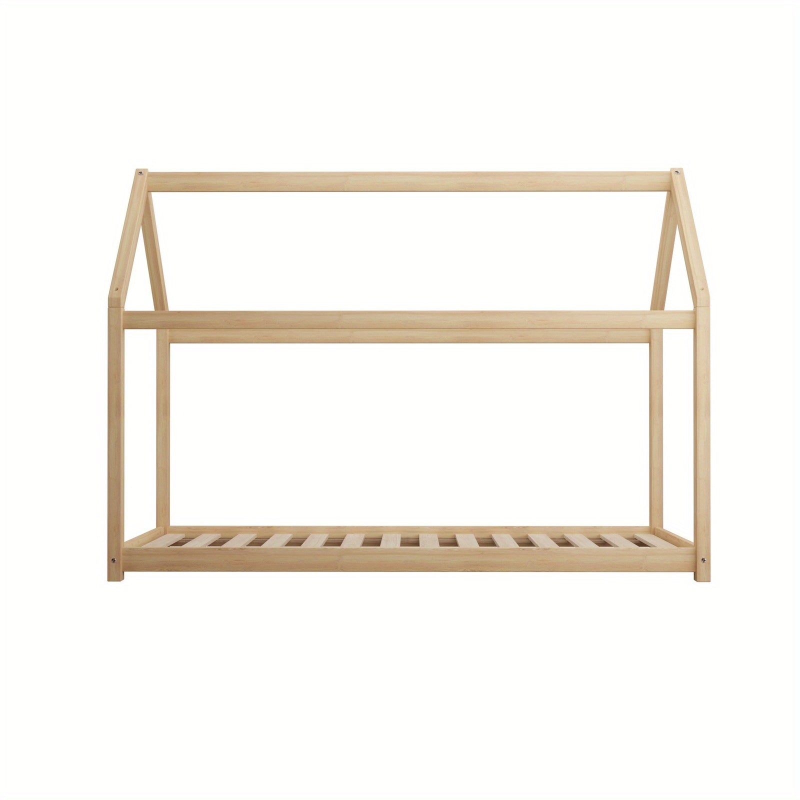 Kids Natural Wooden Bed Frame