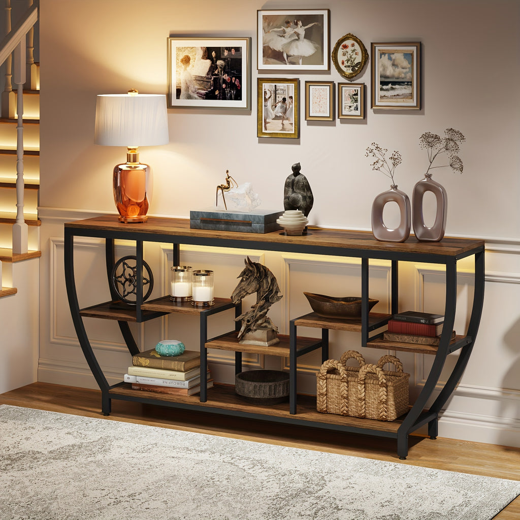 Rustic Industrial Console Table