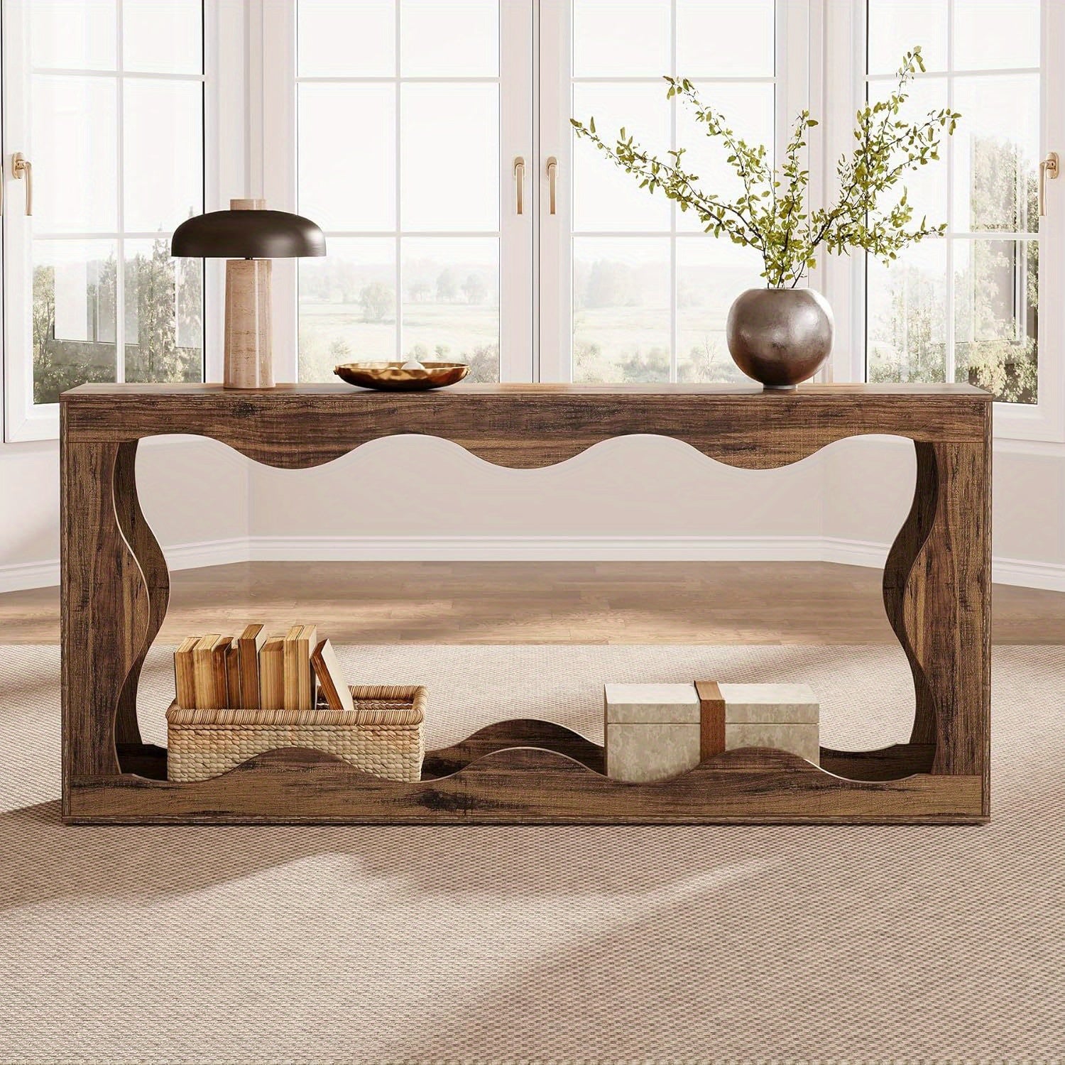 Farmhouse Scalloped Console Station