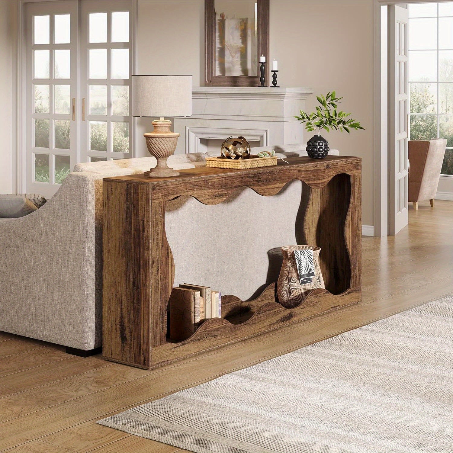 Farmhouse Scalloped Console Station