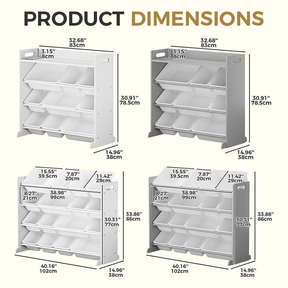 Tiered Kids Storage Shelf