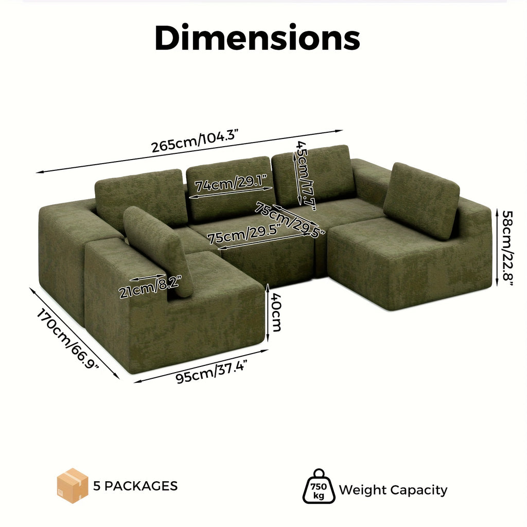 Modular 5-Seater Sofa