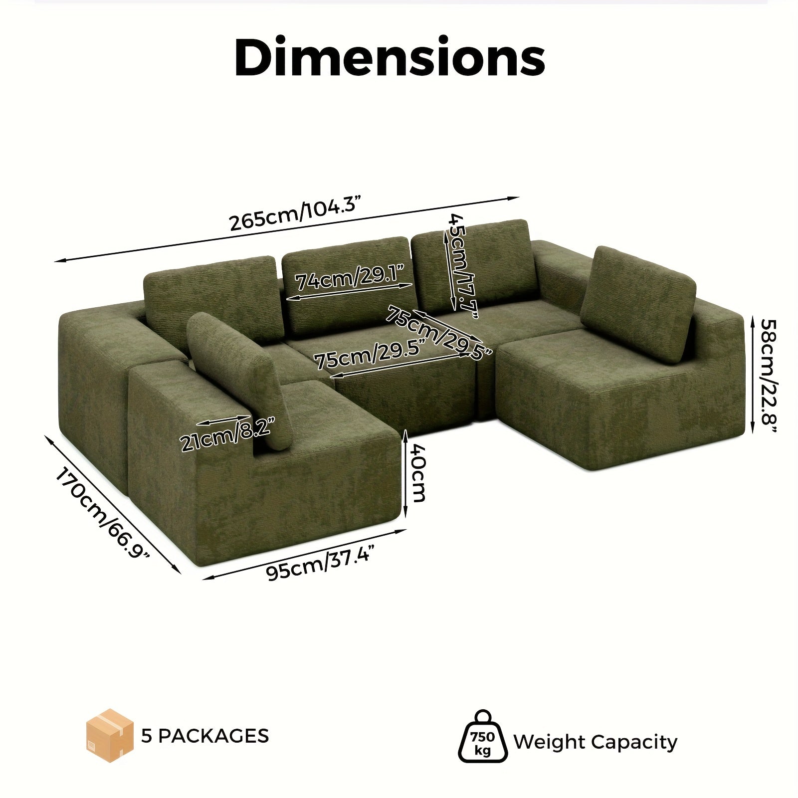 Modular 5-Seater Sofa