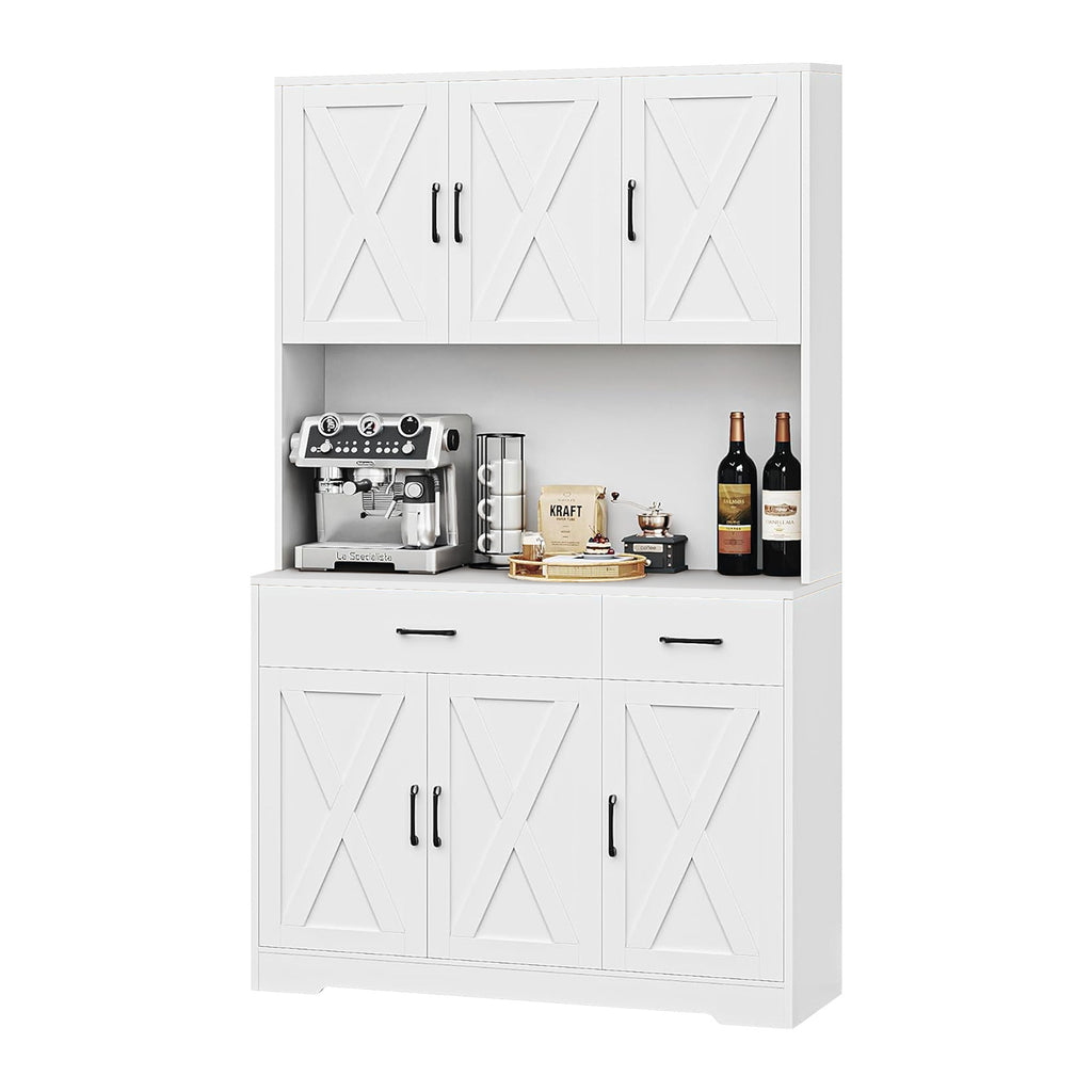 White Sideboard Buffet Pantry Cupboard Hutch