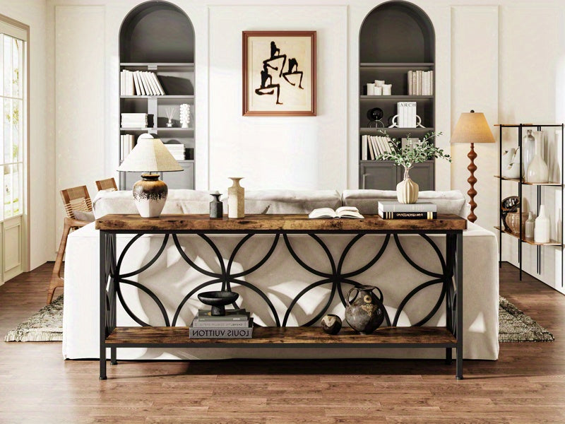 Industrial Long Skinny Console Table