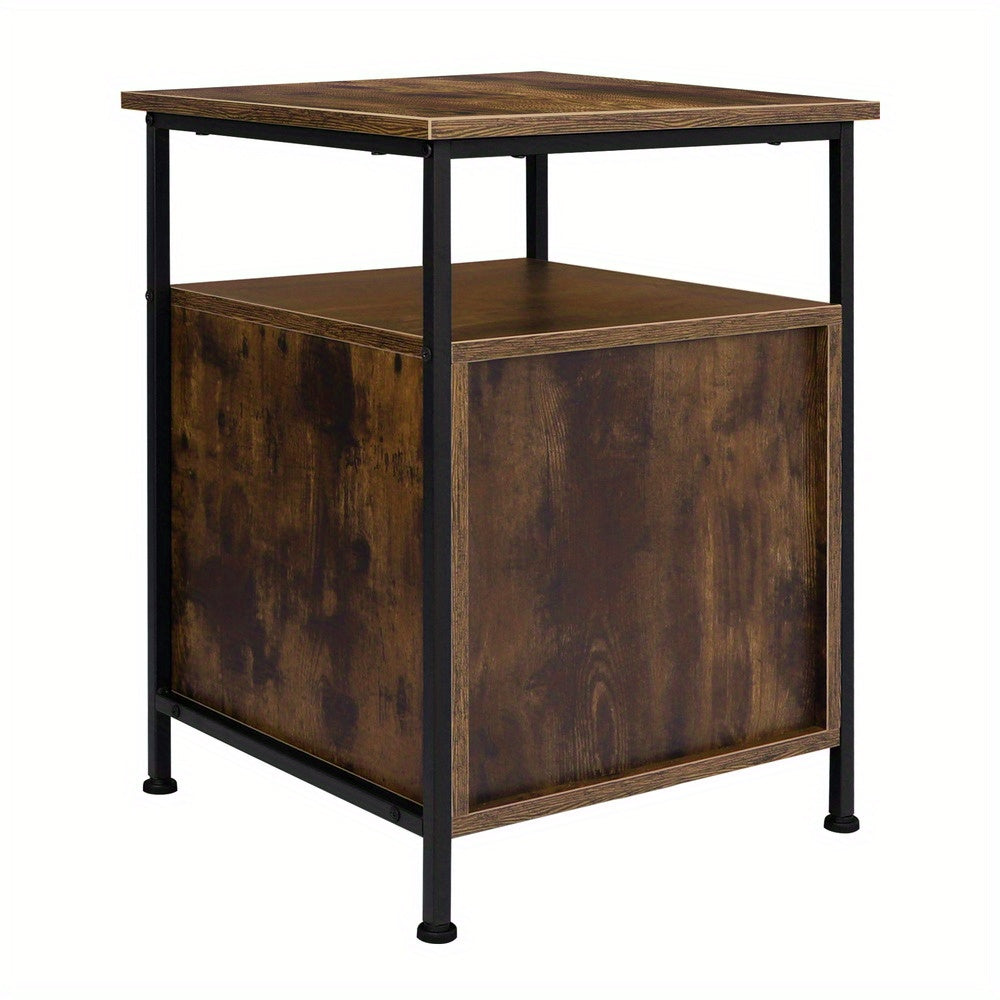 Industrial Bedside Table with drawers