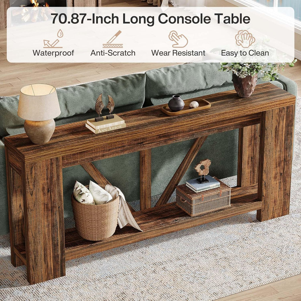 Farmhouse Narrow Long Console Table
