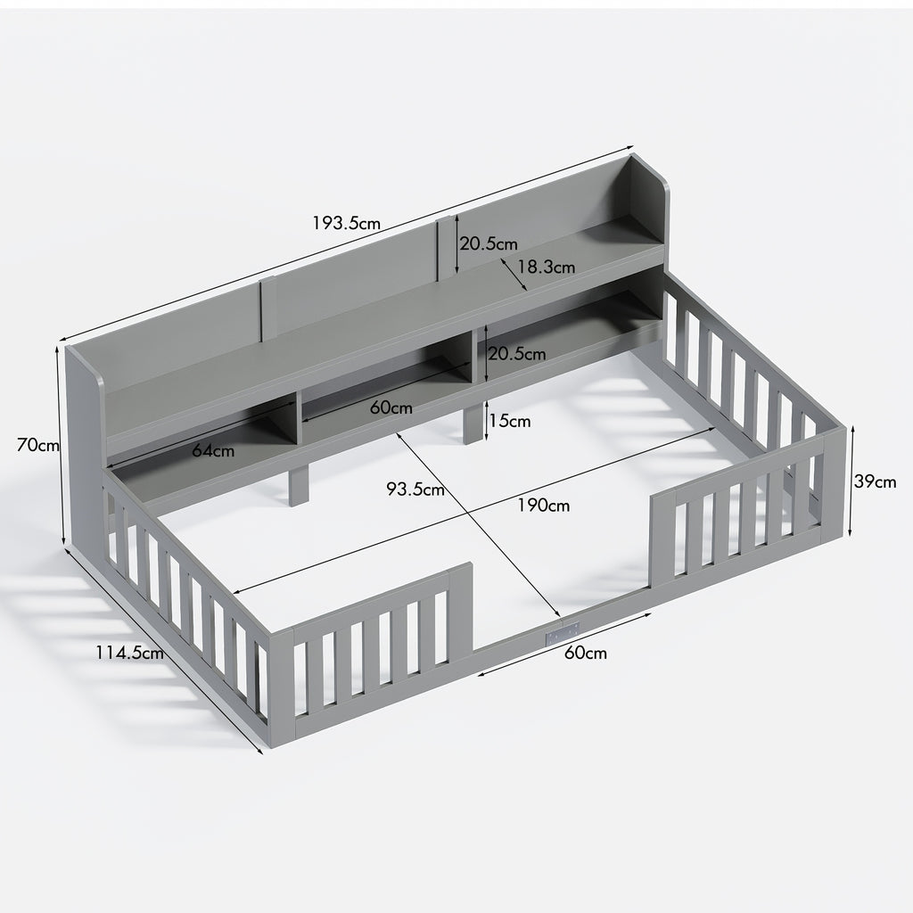 Kids Floor Bed With Storage