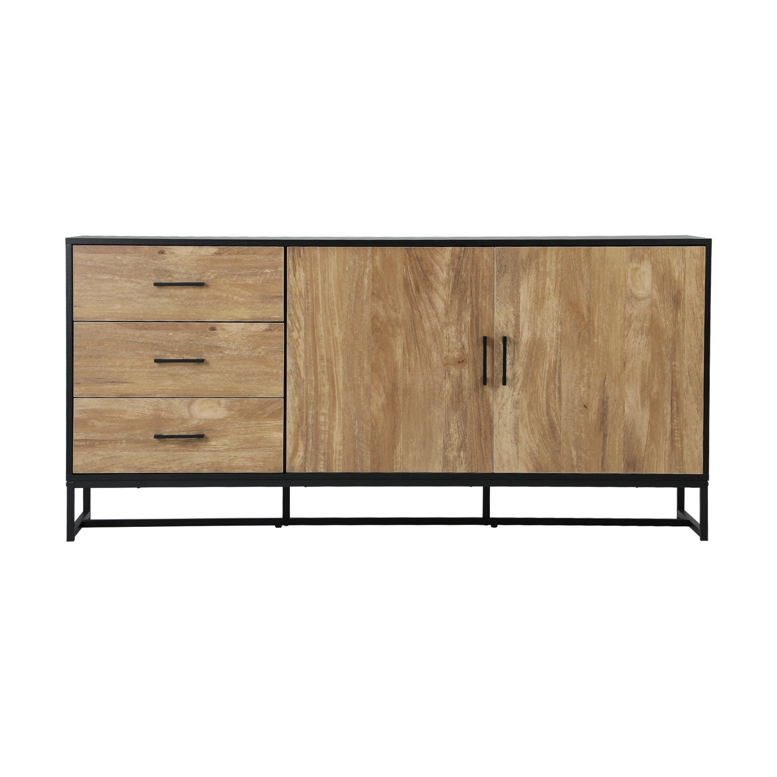 Modern Buffet Sideboard Cabinet with 3 Drawers & 2 Doors