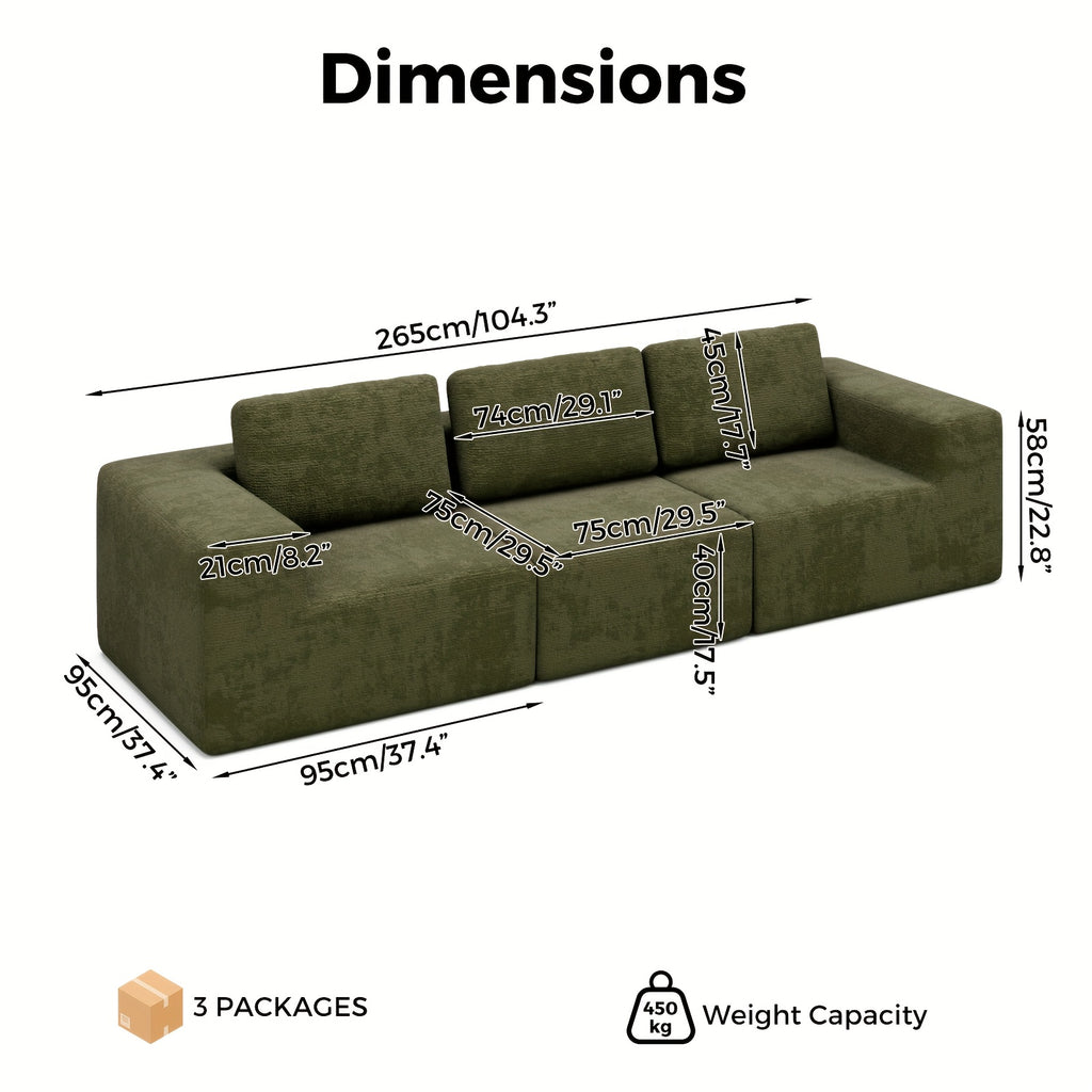 Modular 3-Seater Sofa